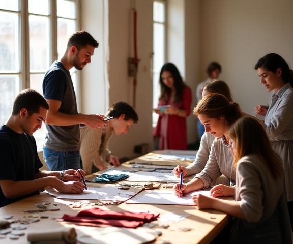 Il team di Filo Remoto a Roma — artigiani e designer di tessuti etici